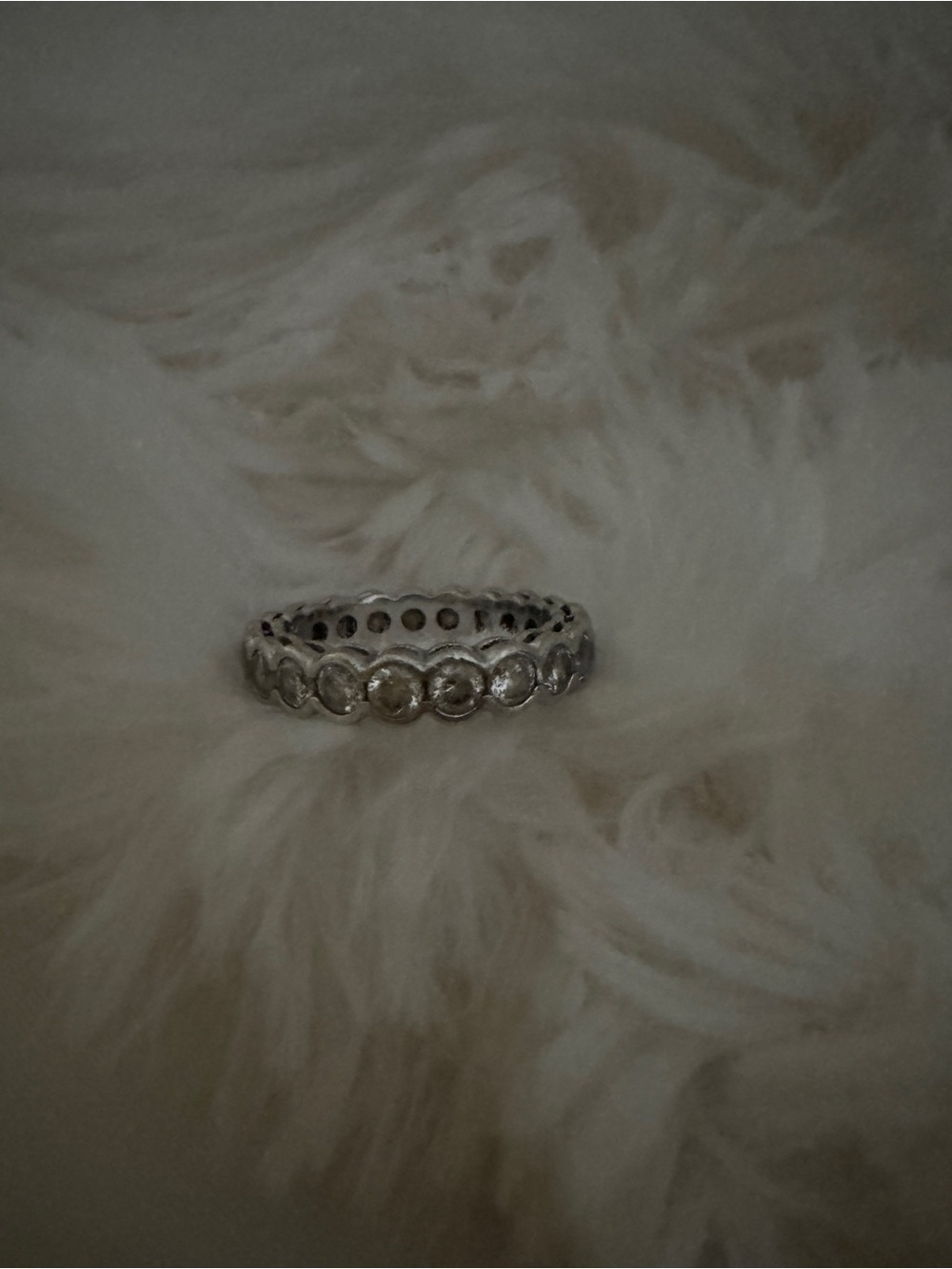 Swarovski Silver Crystal Eternity Band Ring - Women's Jewelry